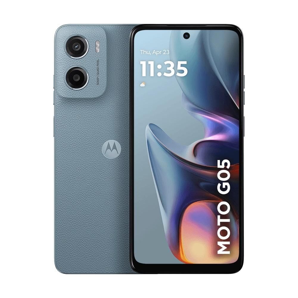 Smartphone Motorola Moto g05 128GB 4GB RAM + 8GB RAM Boost Câmera Traseira 50MP Frontal 8MP 6.7” Cinza Vegan Leather