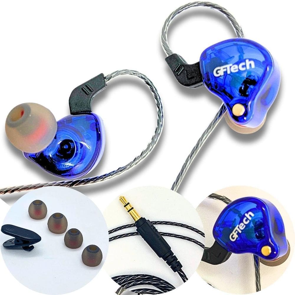 Fone In Ear Monitor Retorno De Palco Alta Definição Azul