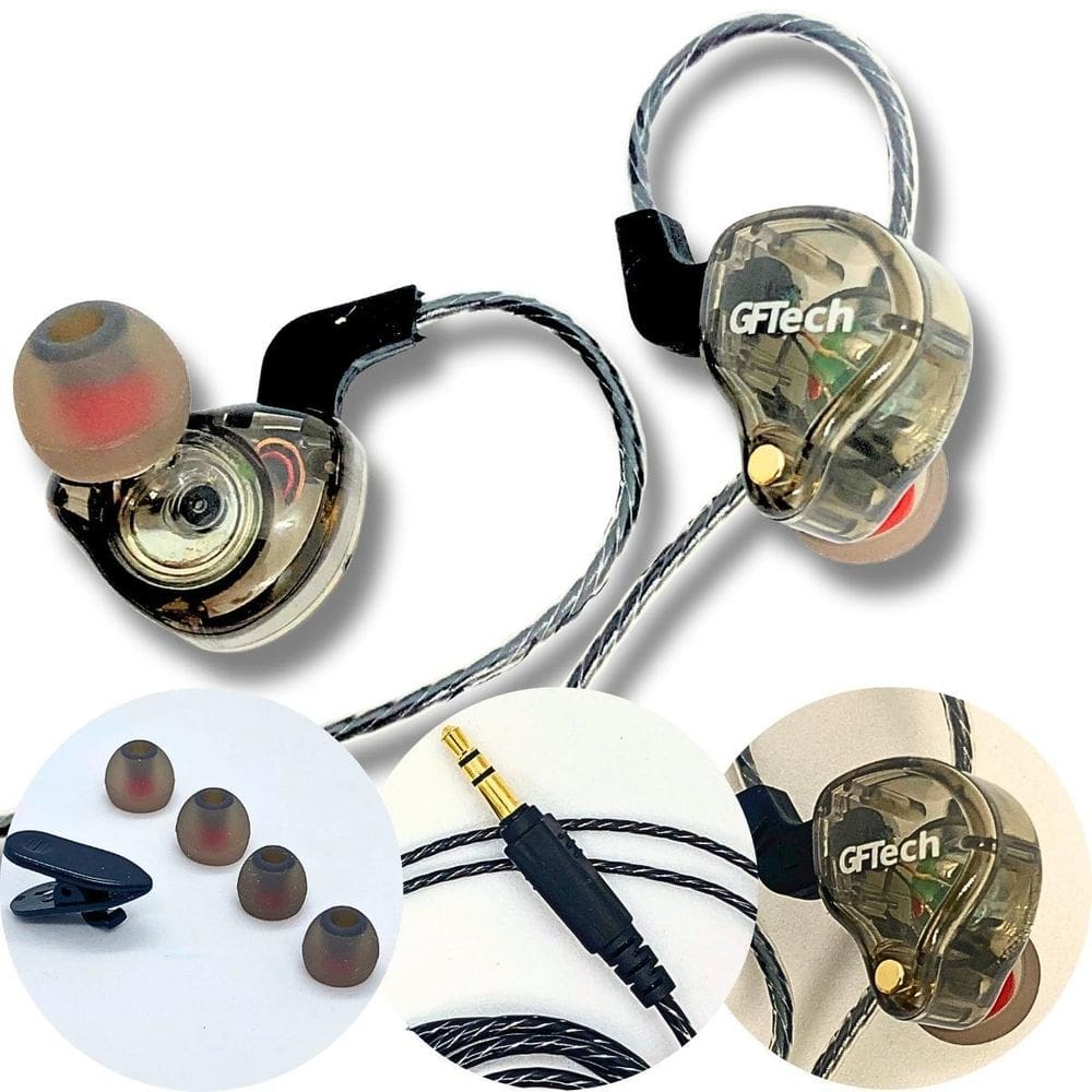 Fone In Ear Monitor Retorno De Palco Alta Definição Grafite