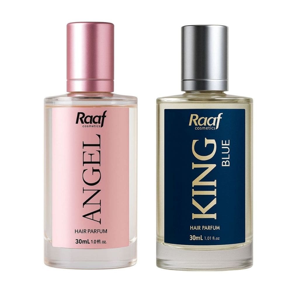 Kit Perfume Angel e King Blue Fragrância Importada Raaf Cosmetics - 35m