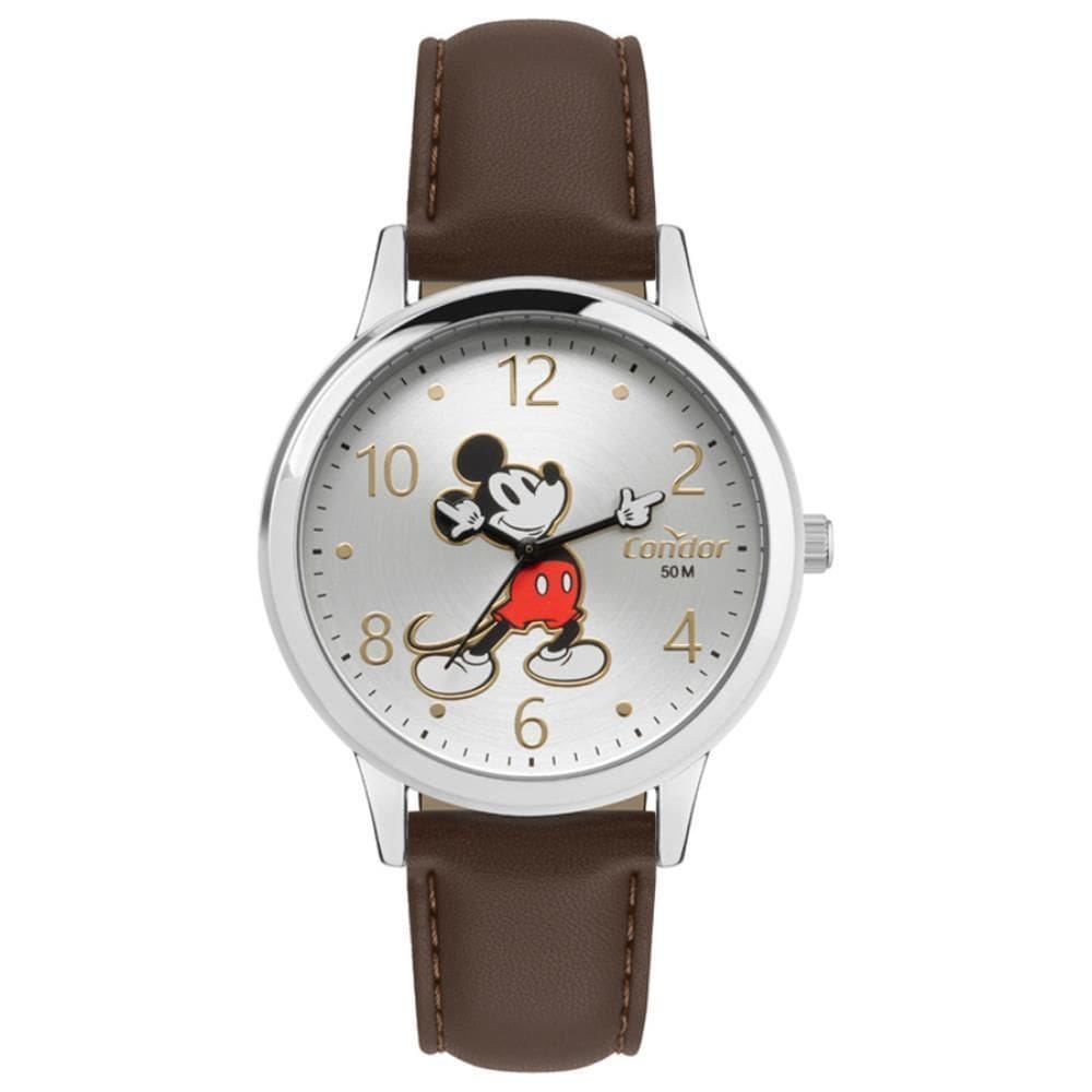 Relógio Condor Feminino Ref: Co2035Nsx/5K Prateado Mickey