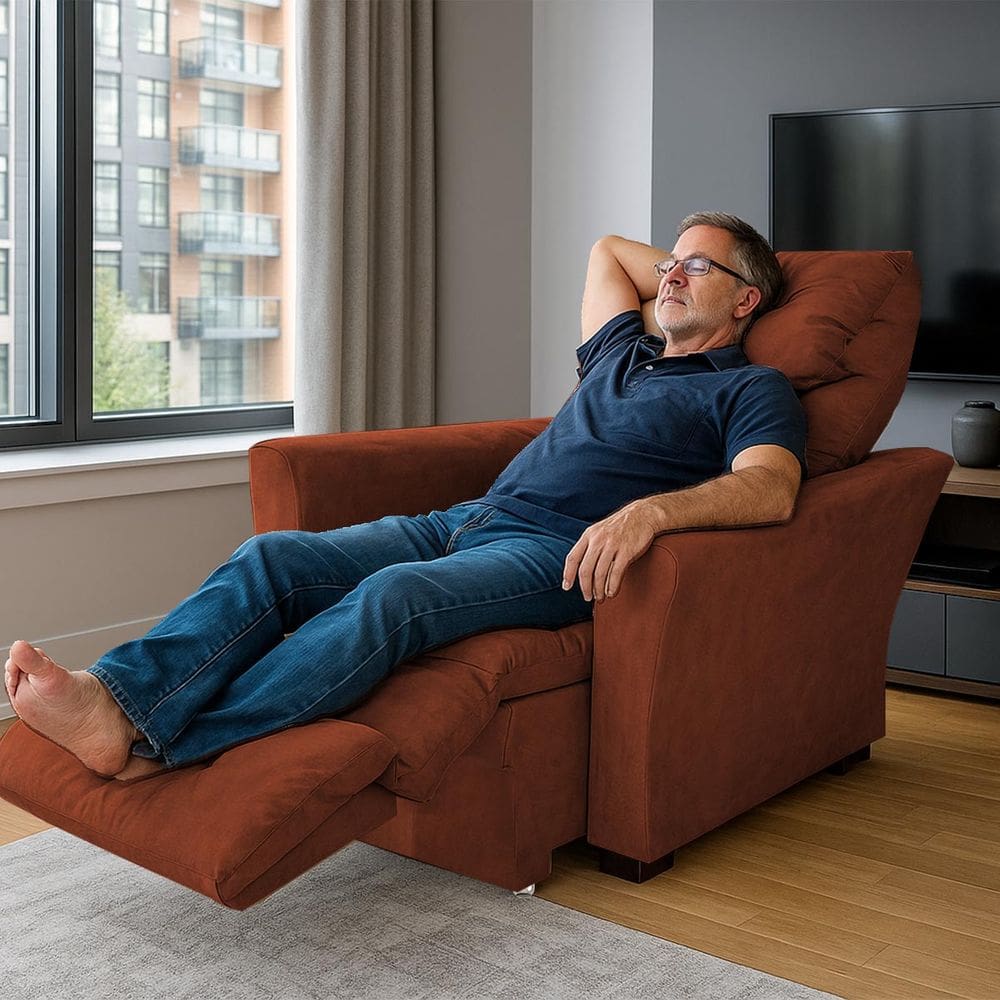 Poltrona Retrátil e Reclinável Pra Extensão De Cílios Modelo Mariane TerraCota