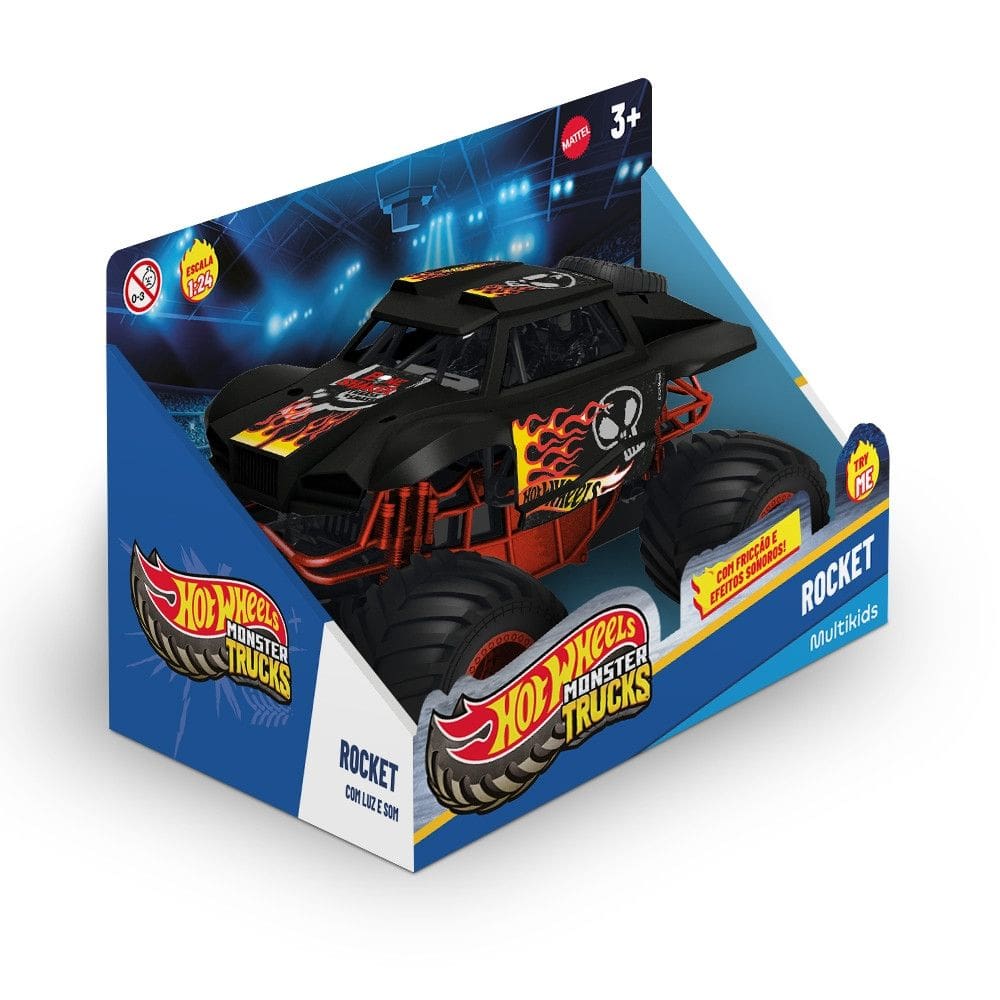 Caminhao Monstro Hot Wheels Com Luz e Som Multikids - BR2529