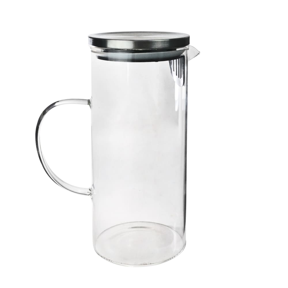 Jarra Em Vidro Incolor Com Tampa E Alça 1,4 Litros