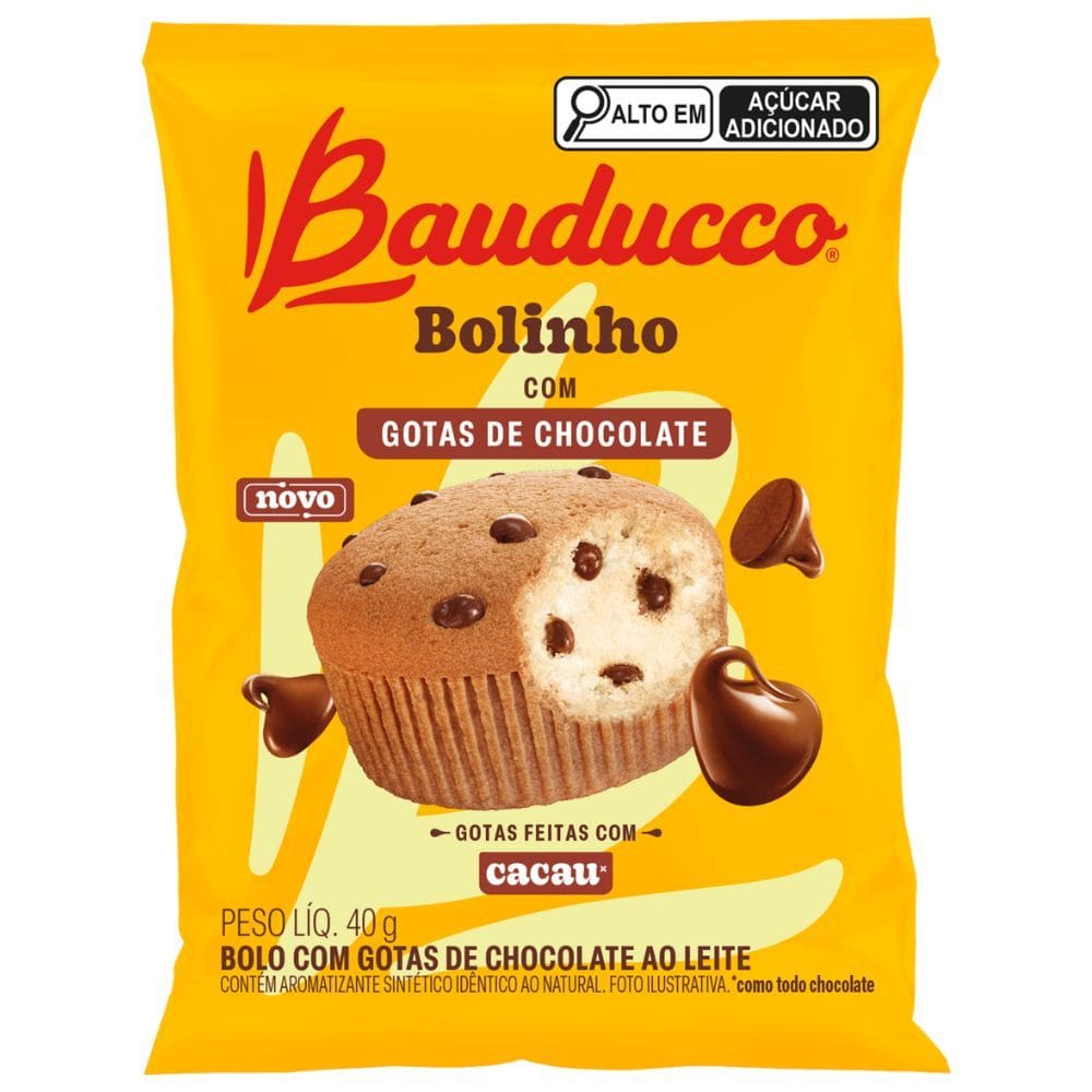 Bolinho Bauducco com Gotas de Chocolate ao Leite 40g