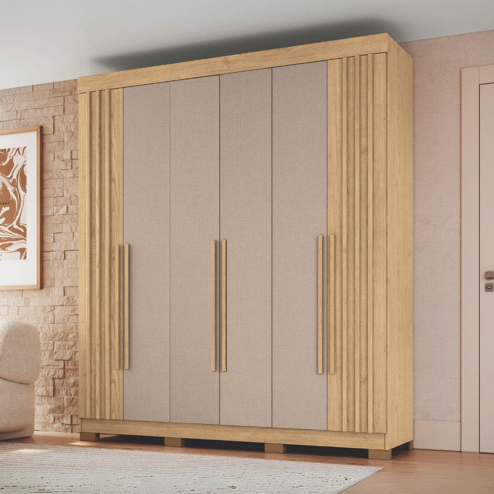 Guarda Roupa Casal Flex 6 Portas com Pes Verona Moveis Castro