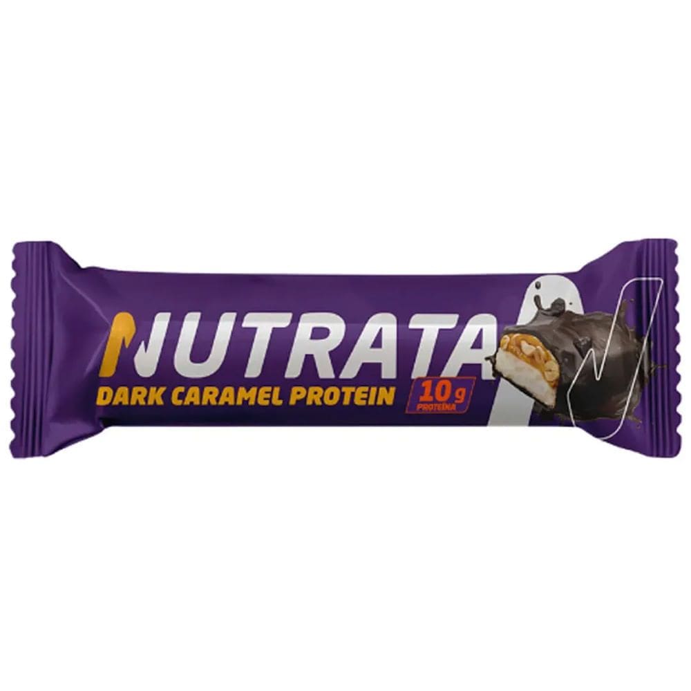 Barra de Proteína Nutrata Sabor Dark Caramel Protein com 10g de Proteína 45g