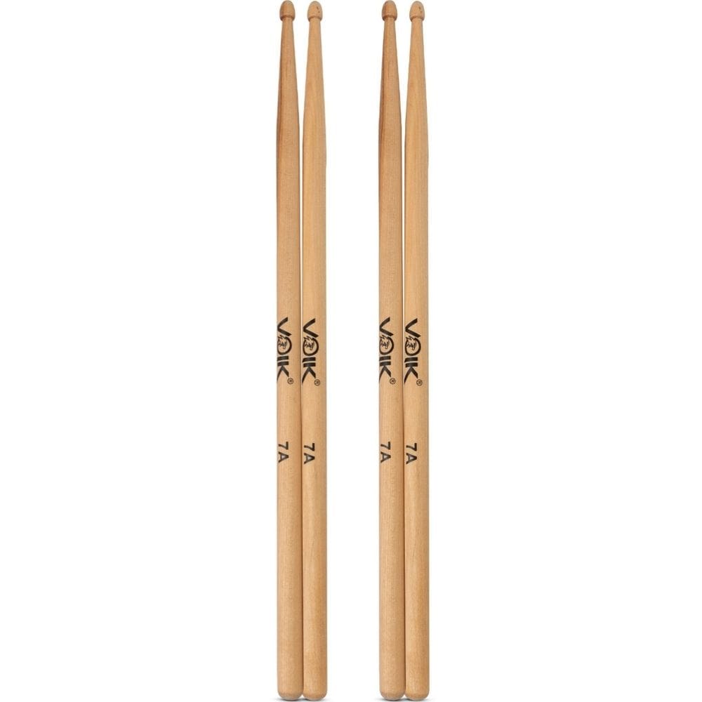 Kit 2 Pares de Baquetas Ponta de Madeira Maple Voik 5A