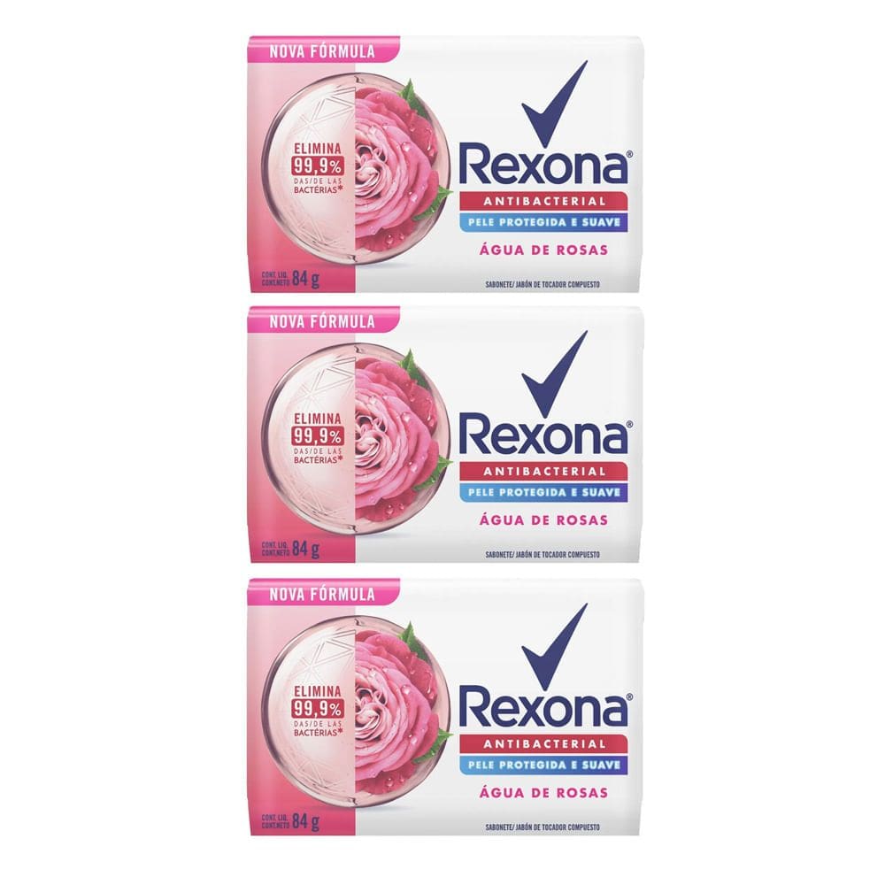 Kit 3 Sabonete em Barra Rexona Orchid Fresh 84g