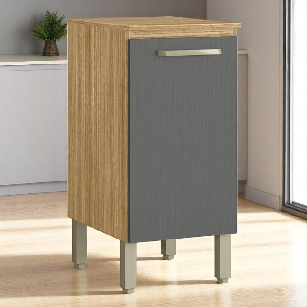 Balcão 1 porta 400 c/ Tampo Lapis Freijó Gris