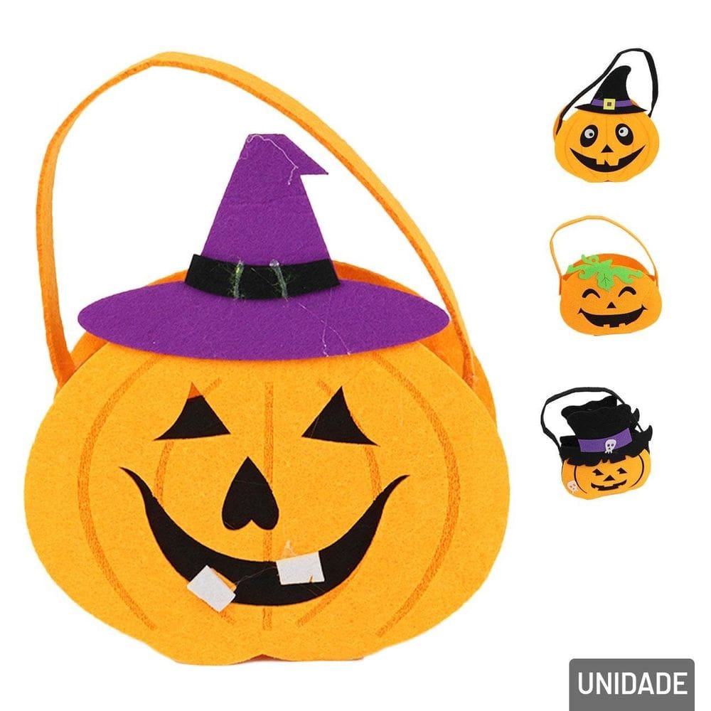 Enfeite Halloween Cestas de Feltro 17x15cm  - Tudo em Caixa