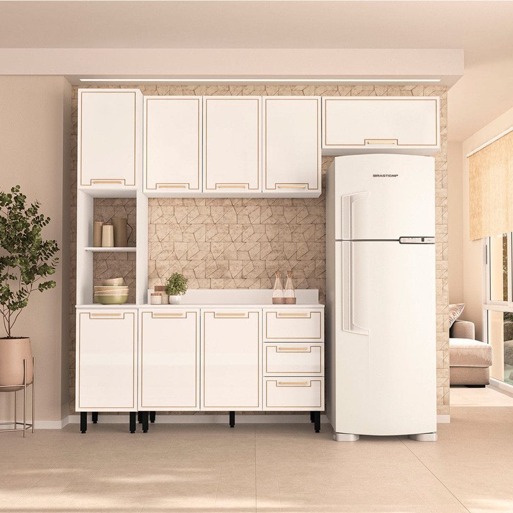 Cozinha Modulada 4 Pecas com Tampo Amara Politorno Moveis