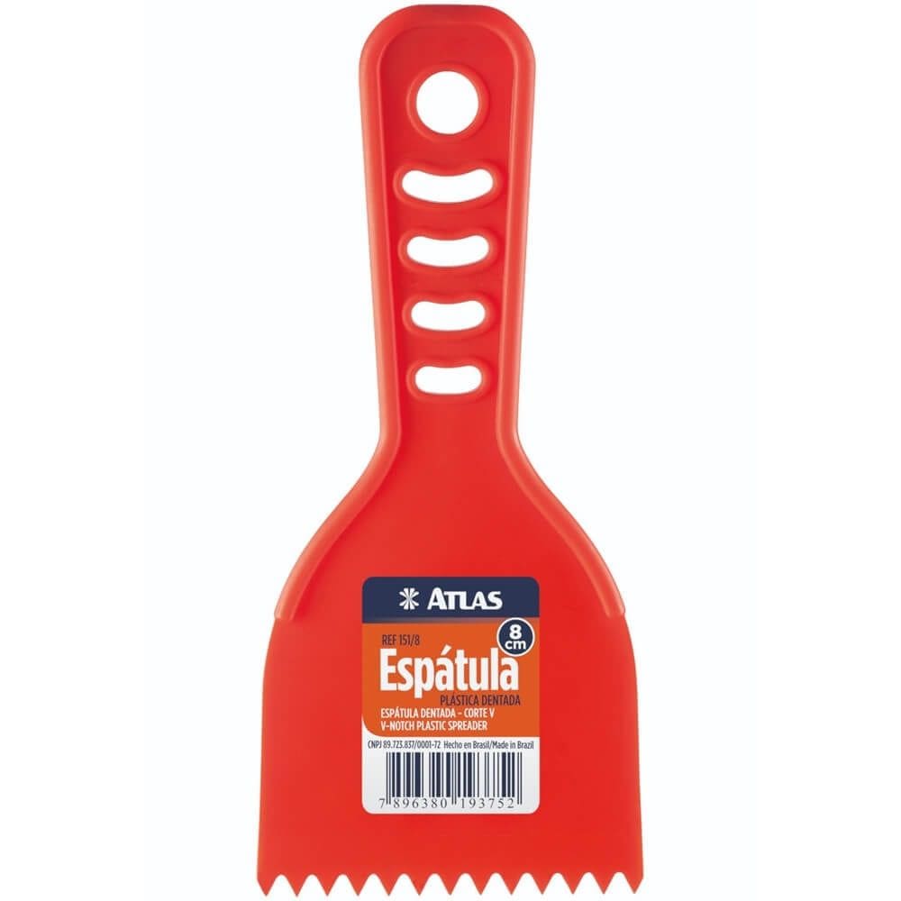 Espátula Plástica Dentada com Cabo - 151 - PINCÉIS ATLAS