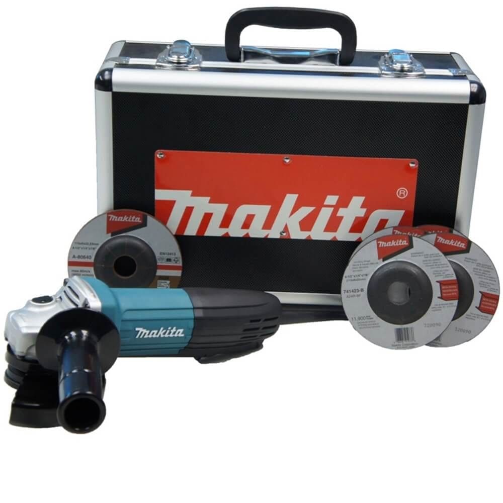 Esmerilhadeira Angular 115mm 220V com Maleta de Aluminio - GA4534KX-220V - MAKITA