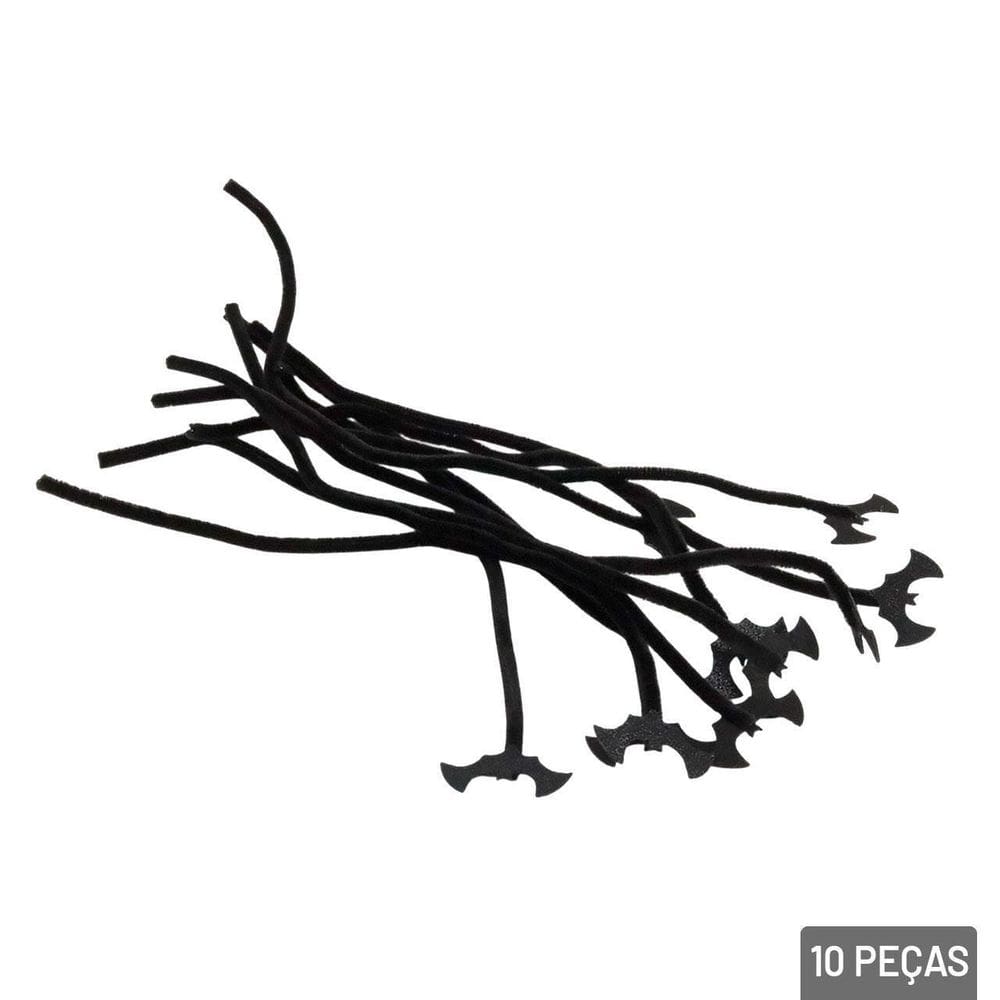 Enfeite de Cabelo Halloween 10 Pçs Maluco Morcego - Tudo em Caixa