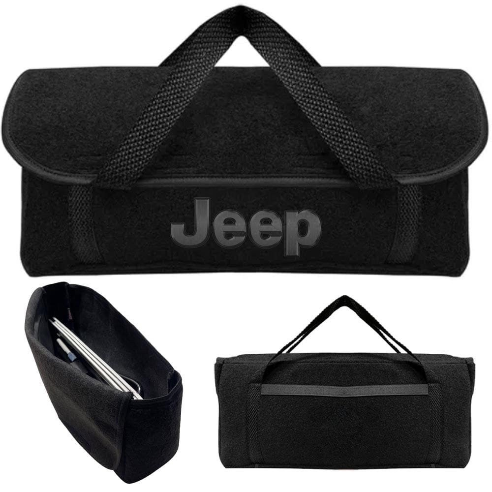 Bolsa Maleta Ferramentas Carro Porta Malas Carpete Logo Jeep