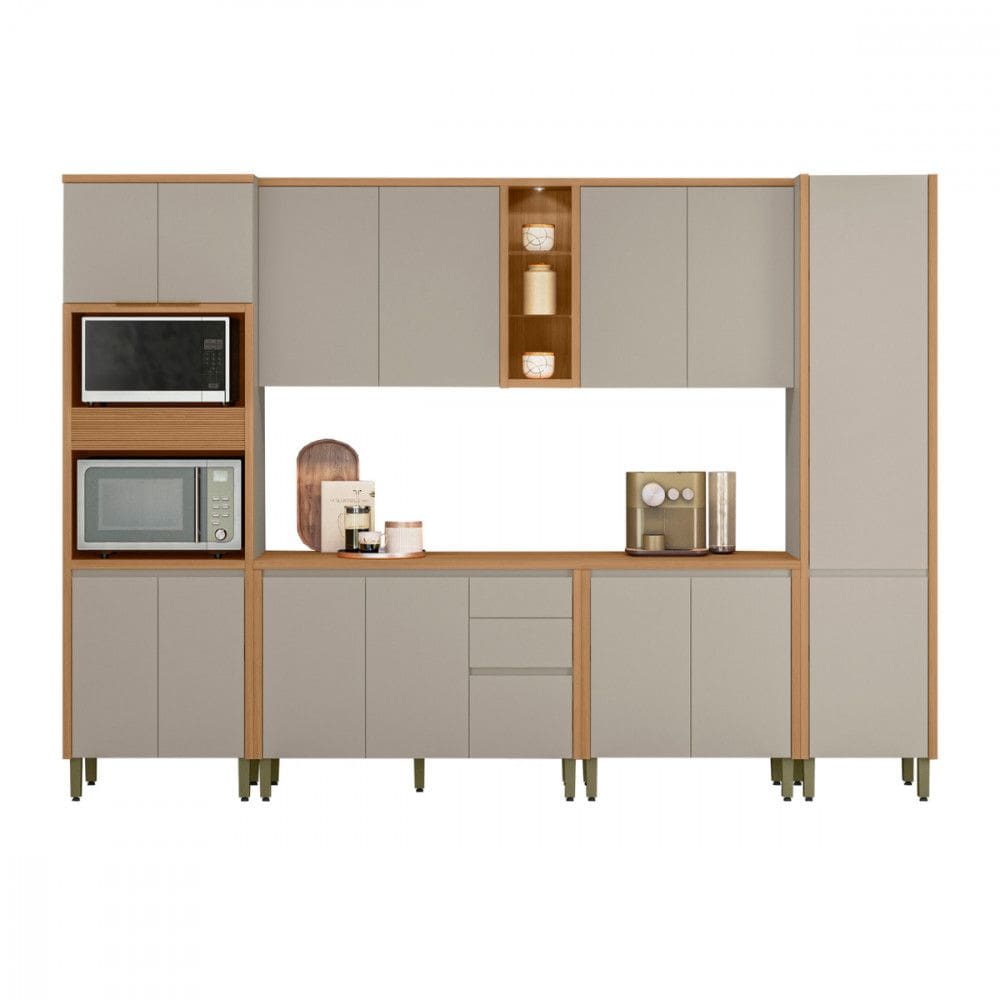 Cozinha 6 Pecas Balcao com Tampo e Torre Quente Allure Linea Brasil