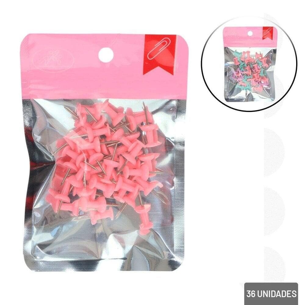 Alfinete Taça de Plástico 36 Peças Color - Tudo em Caixa