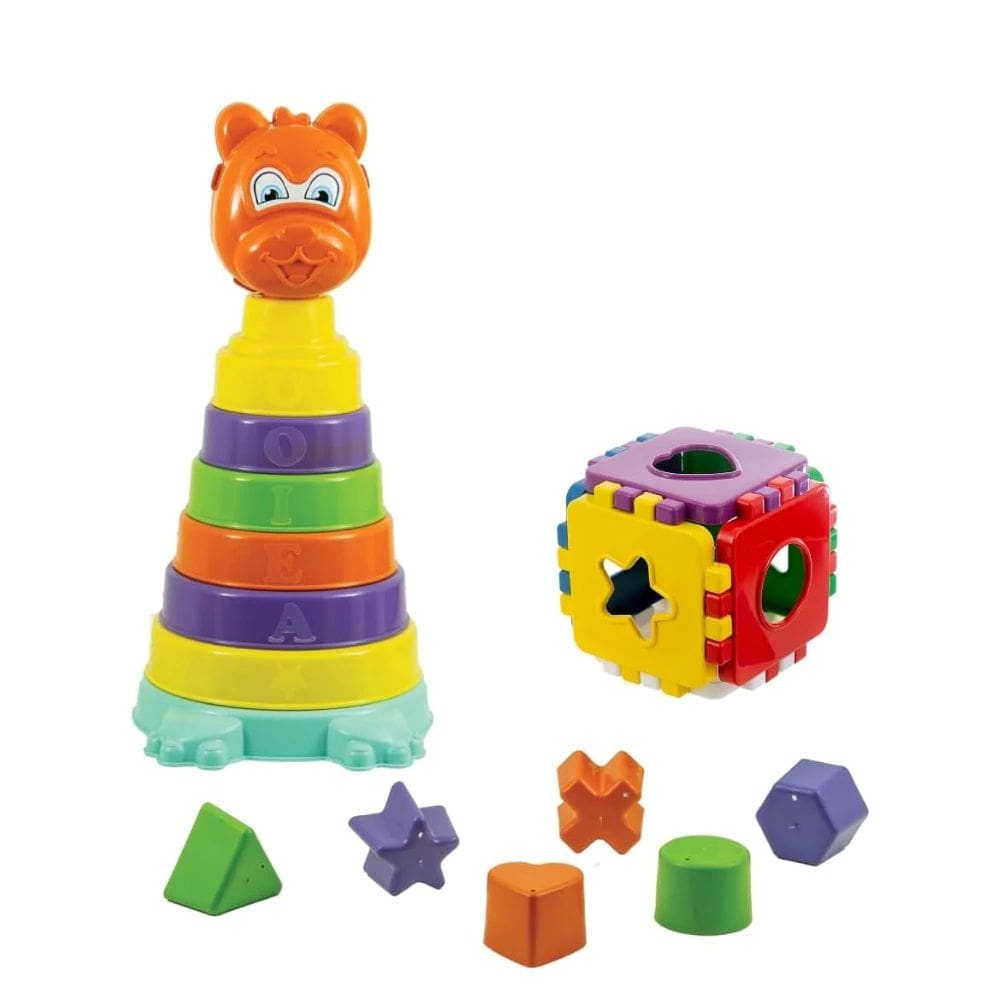 Brinquedo Educativo e Interativo Urso Cubo Baby Com Formas Geométricas Kendy Brinquedos
