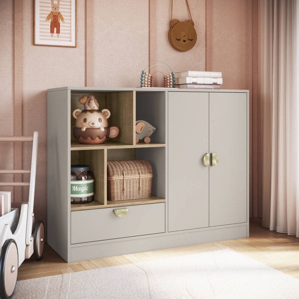 Comoda Infantil 1 Gaveta 2 Portas Lille Art in Moveis