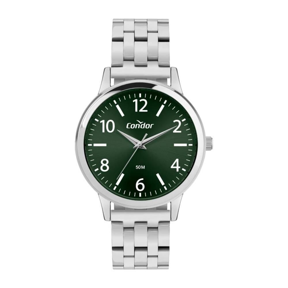 Relógio Condor Masculino Ref: Co2035Nrt/4V Casual Prateado