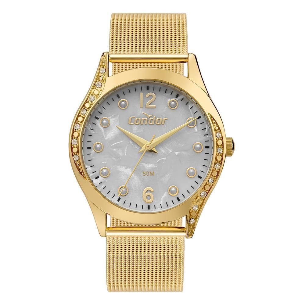 Relógio Condor Feminino Ref: Co2035Nsu/4B Casual Mesh Dourado