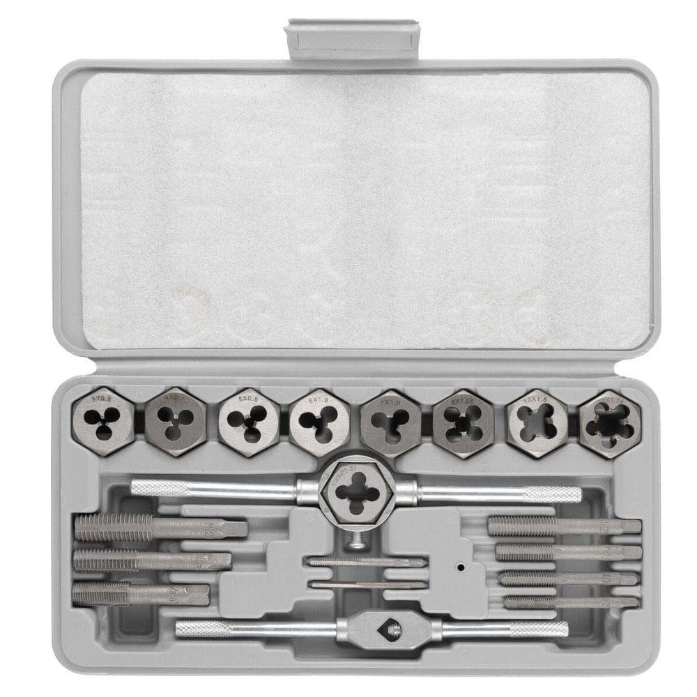 Jogo De Macho E Tarraxa Cossinete Maleta 20 Peças Para Rosca