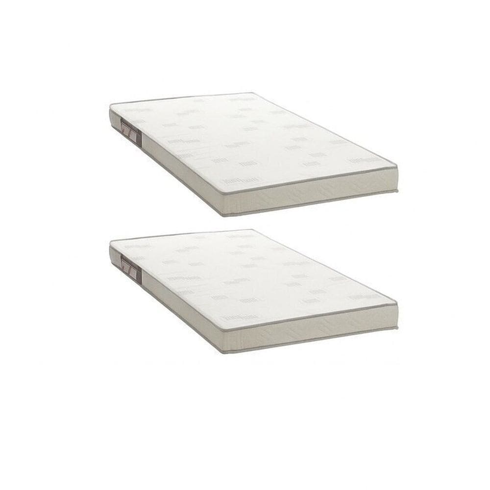 Kit 2 Colchões Solteiro Ortobom D23 Light 78x188x12 Branco/cinza Branco/Cinza
