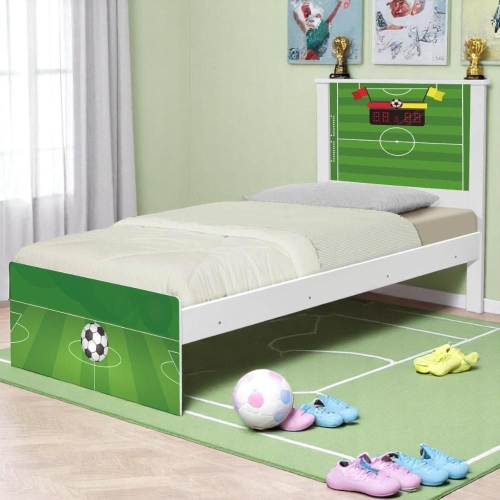 Cama Juvenil Zap Futebol Gramado com Colchão