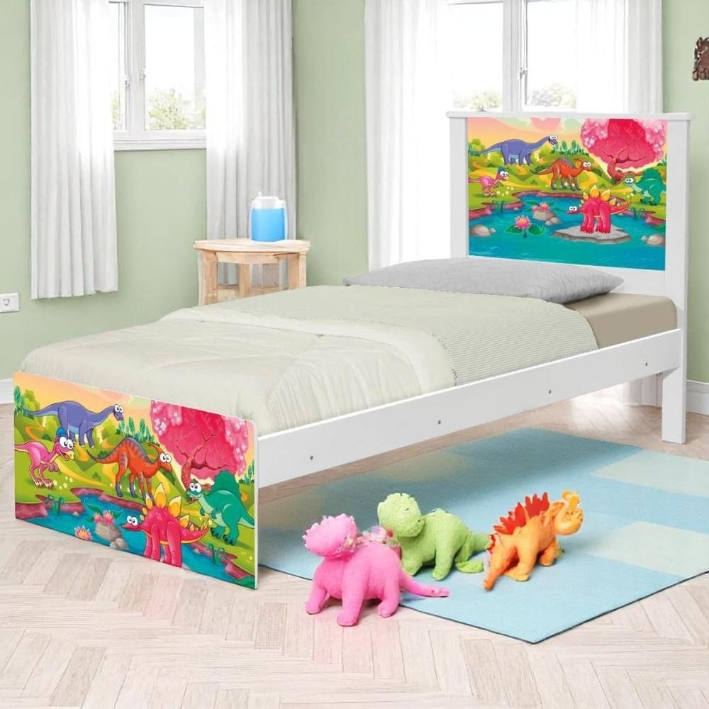 Bi Cama Juvenil Zap Dinossauros Coloridos com Colchões