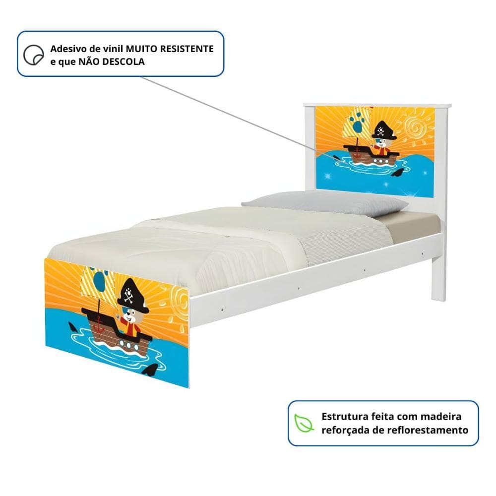 Cama Juvenil Zap Pirata com Colchão