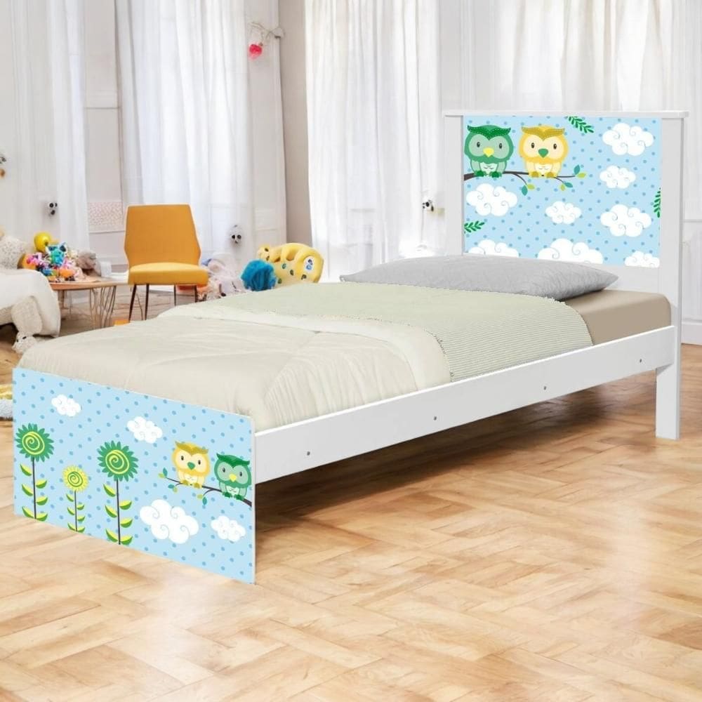 Cama Juvenil Zap com Cabeceira Corujinhas