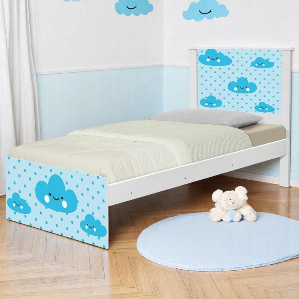 Bi Cama Juvenil Zap Nuvem Menino com Colchões