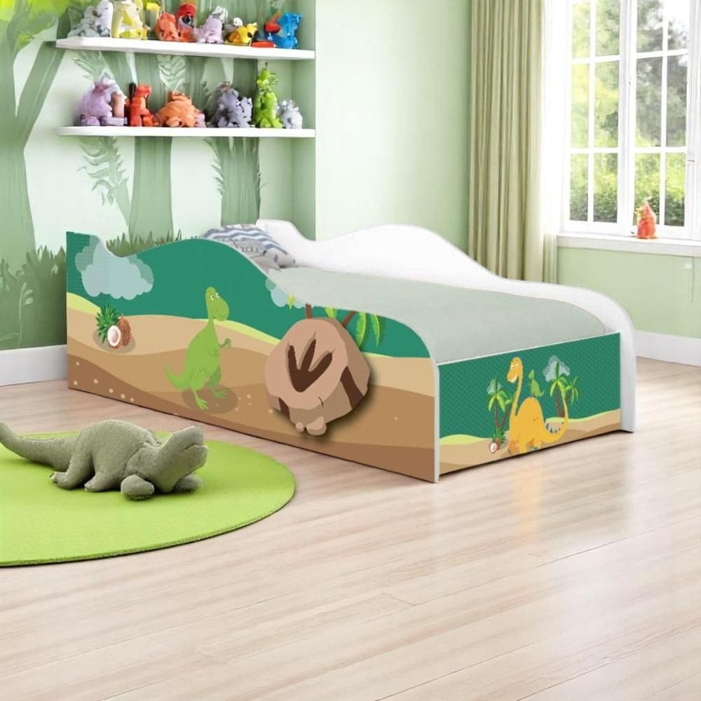 Cama Carro Solteiro Joy Dinossauros Solteiro