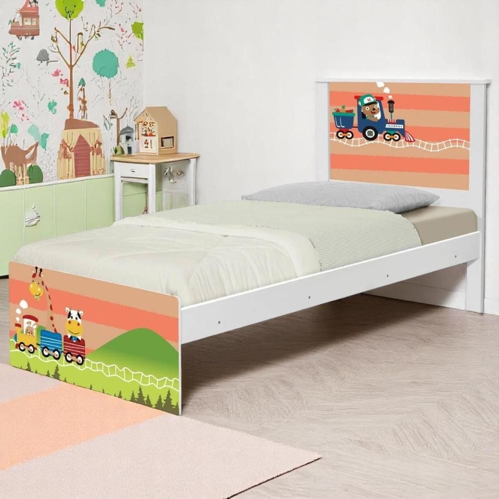 Cama Juvenil Zap com Cabeceira Trenzinho