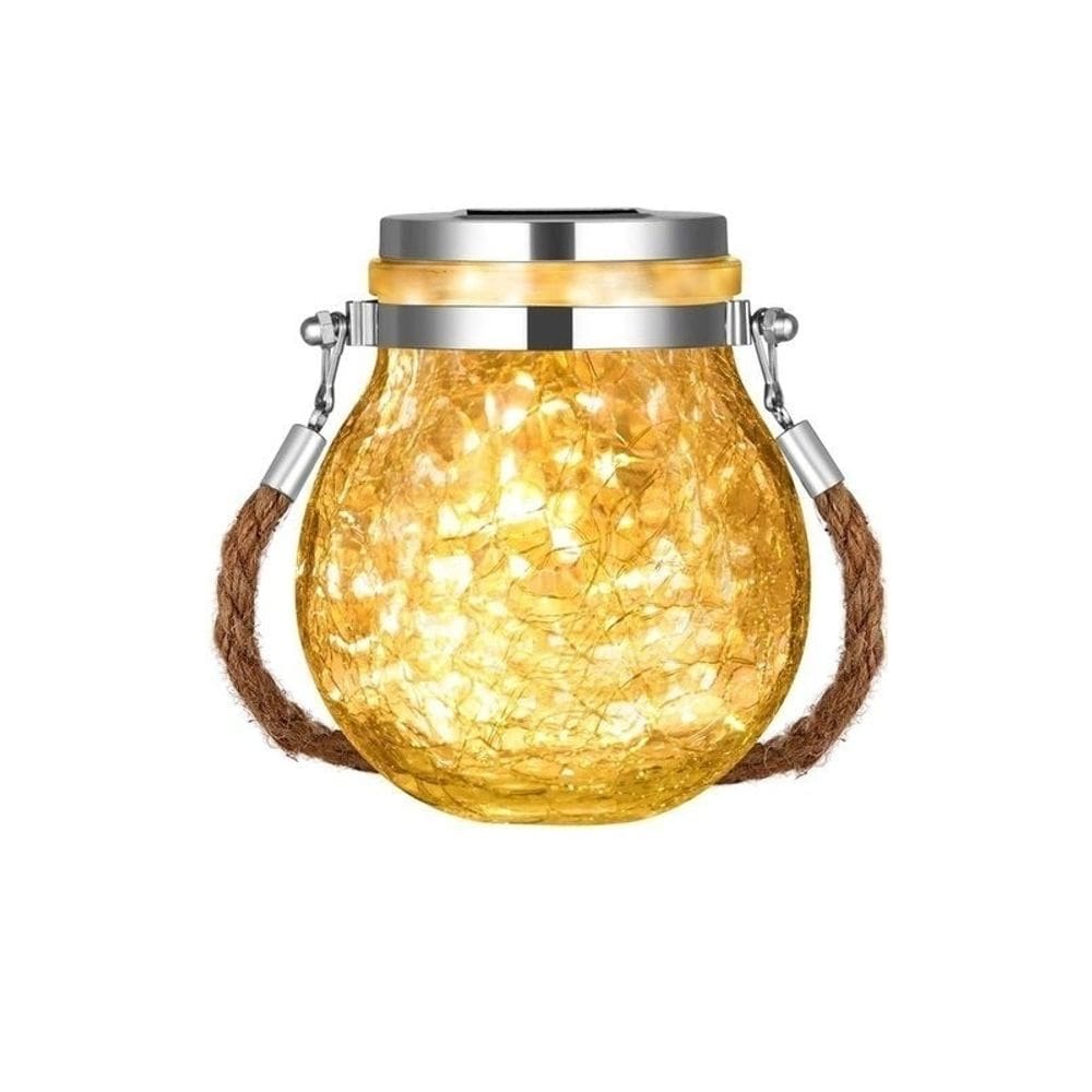 Luminária pendente solar Calida Glass Heated Crap com luz LED
