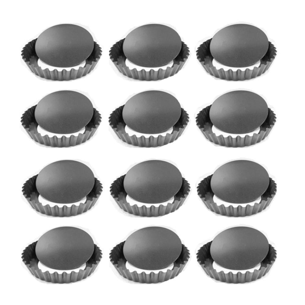 Pacote de moldes de torta x12, individual destacável, de 13,5 cm de diâmetro