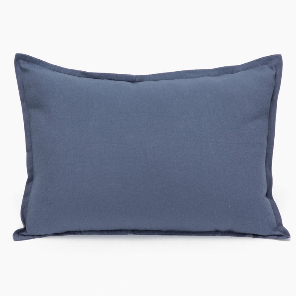 Pacote de 2 capas de almofada de algodão azul 40x60cm