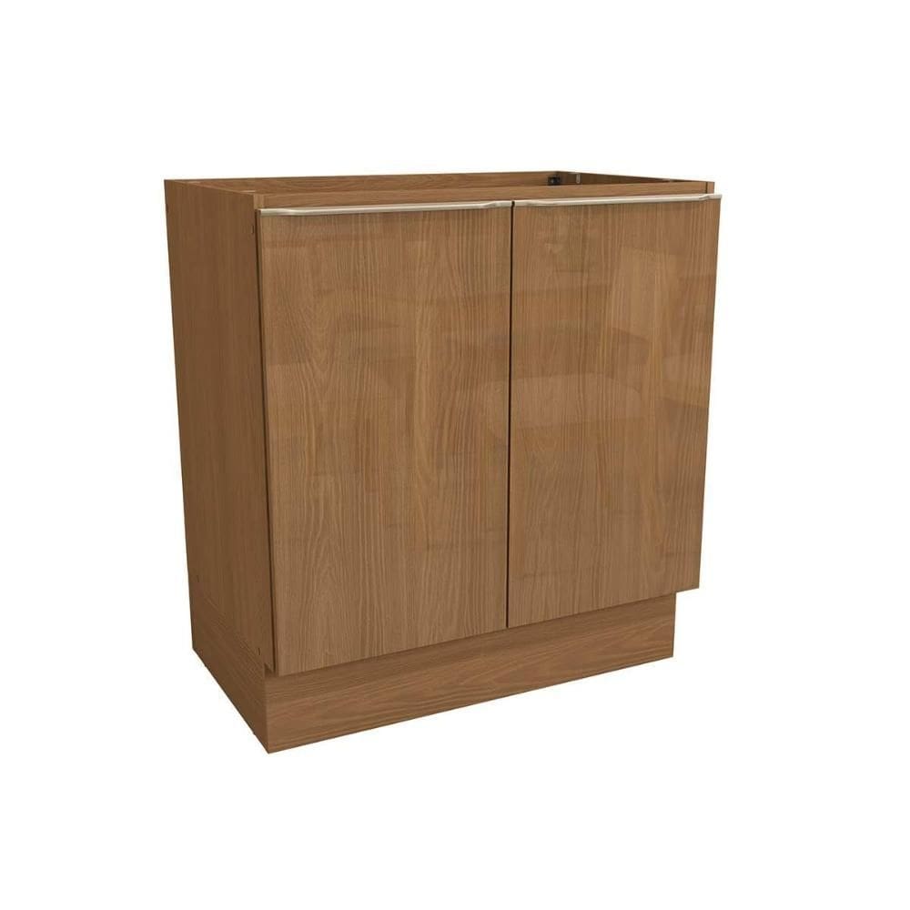 Balcão de Cozinha Vibra T624 c/ 2 Portas s/ Tampo 80cm Canela Lacca - Kappesberg