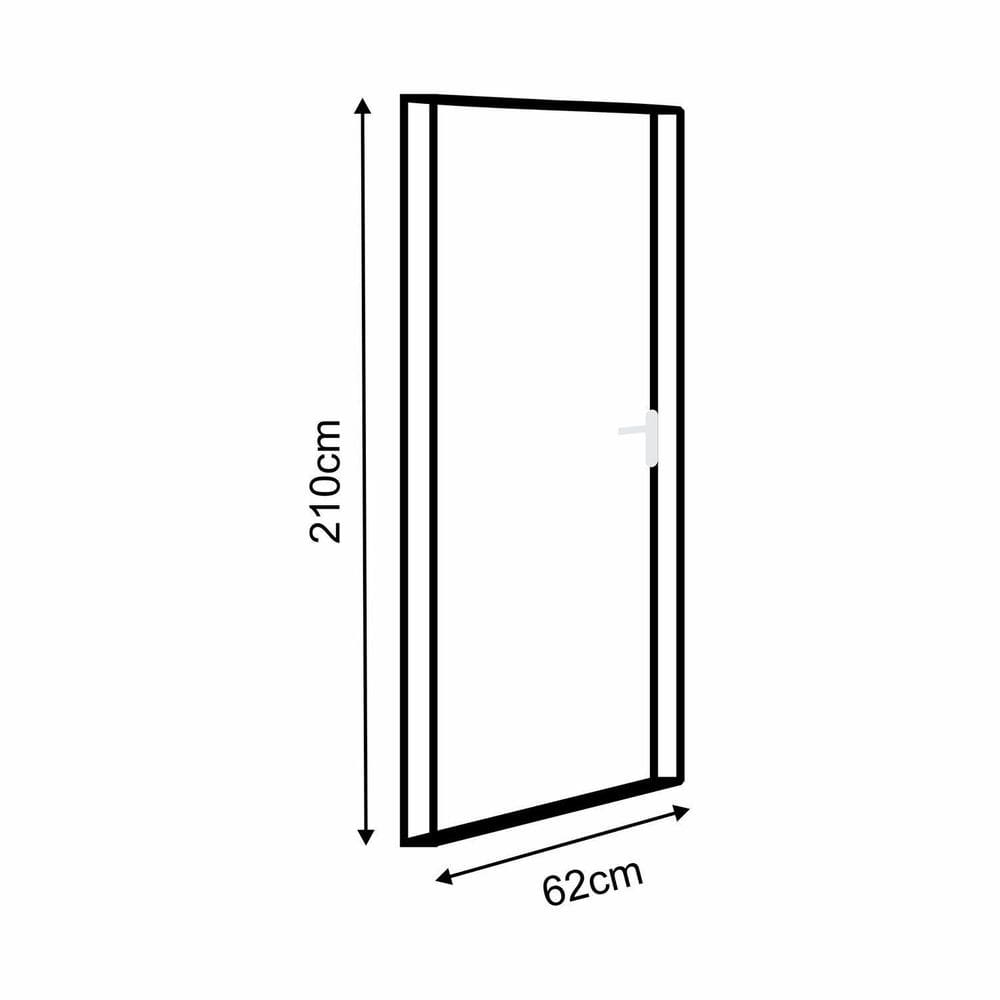 Kit Porta Lisa Amescla Pintura Fechadura Cilindro Ext. Batente 9 cm Pinus Direita Natural