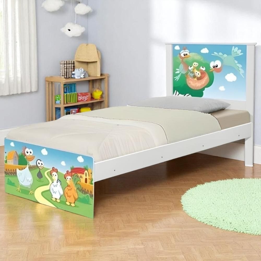 Cama Juvenil Zap com Cabeceira Barcelona Fazendinha