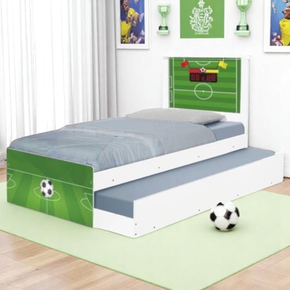 Bi Cama Juvenil Zap com Cabeceira Futebol Gramado