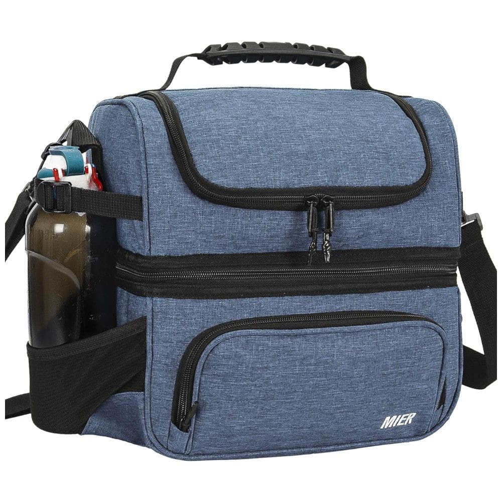 MIER Bolsa Térmica Portátil 12L, Mantém Quente, Frio Por até 5H, Azul Claro