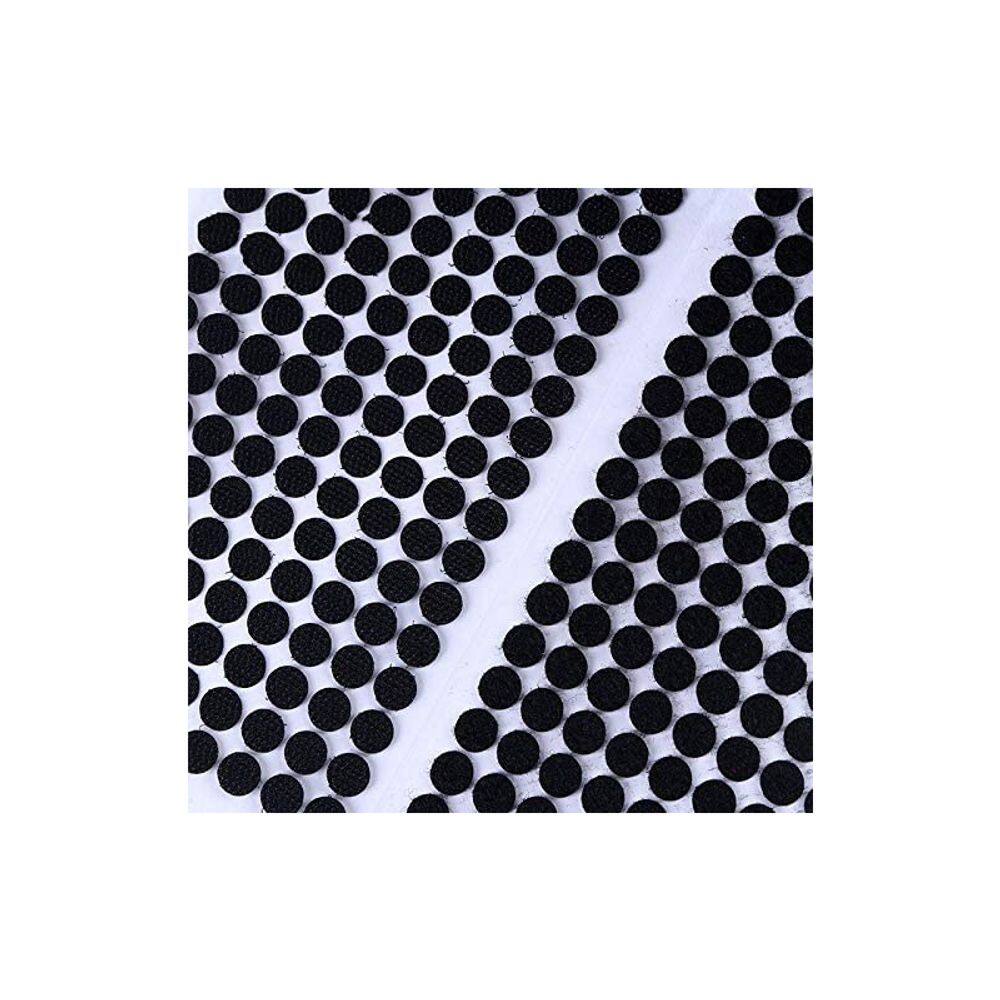 Pontos adesivos: fecho aderente, autoadesivo, 504 pares, redondos, pretos