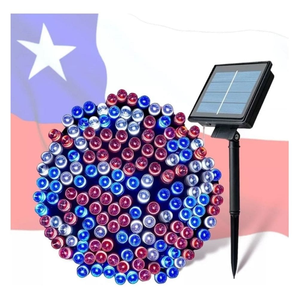Luzes solares de Natal Garland 10m 100 LED com modo intermitente