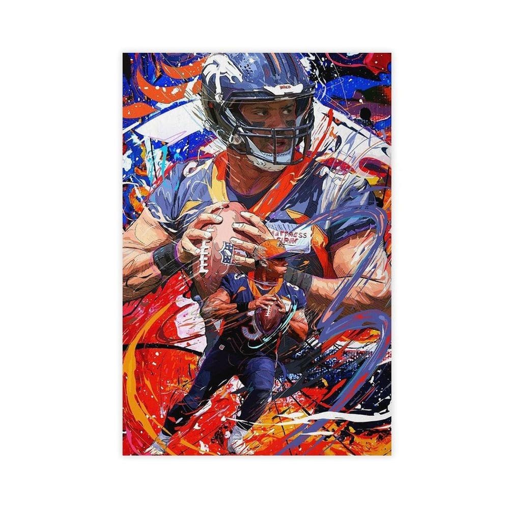 Pôster em tela Aikelai Russell Wilson Decoração de quarto 30x45cm