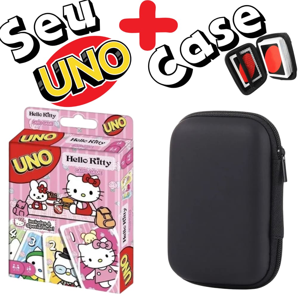 Kit Case + Jogo de Cartas - Hello Kitty