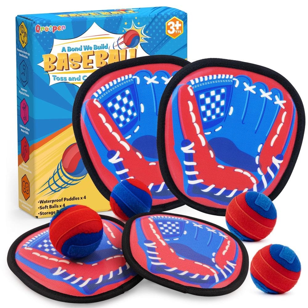 Conjunto de bolas Toss and Catch Ball, brinquedos de praia Qrooper para crianças de 3 a 7 anos