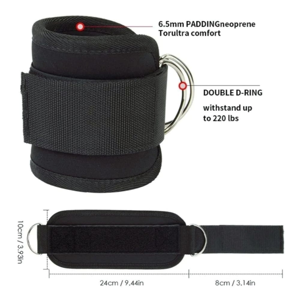 Pulseira de tornozeleira para academia Low Pulley Double Argolla Hitch