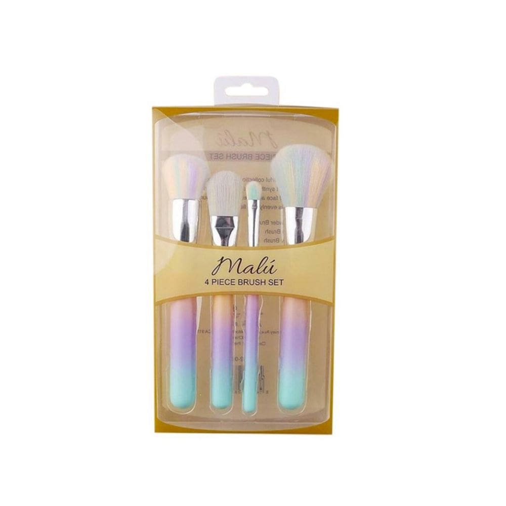 Conjunto de pincéis de maquiagem Malú Duo Color para olhos e rosto (4 unidades)
